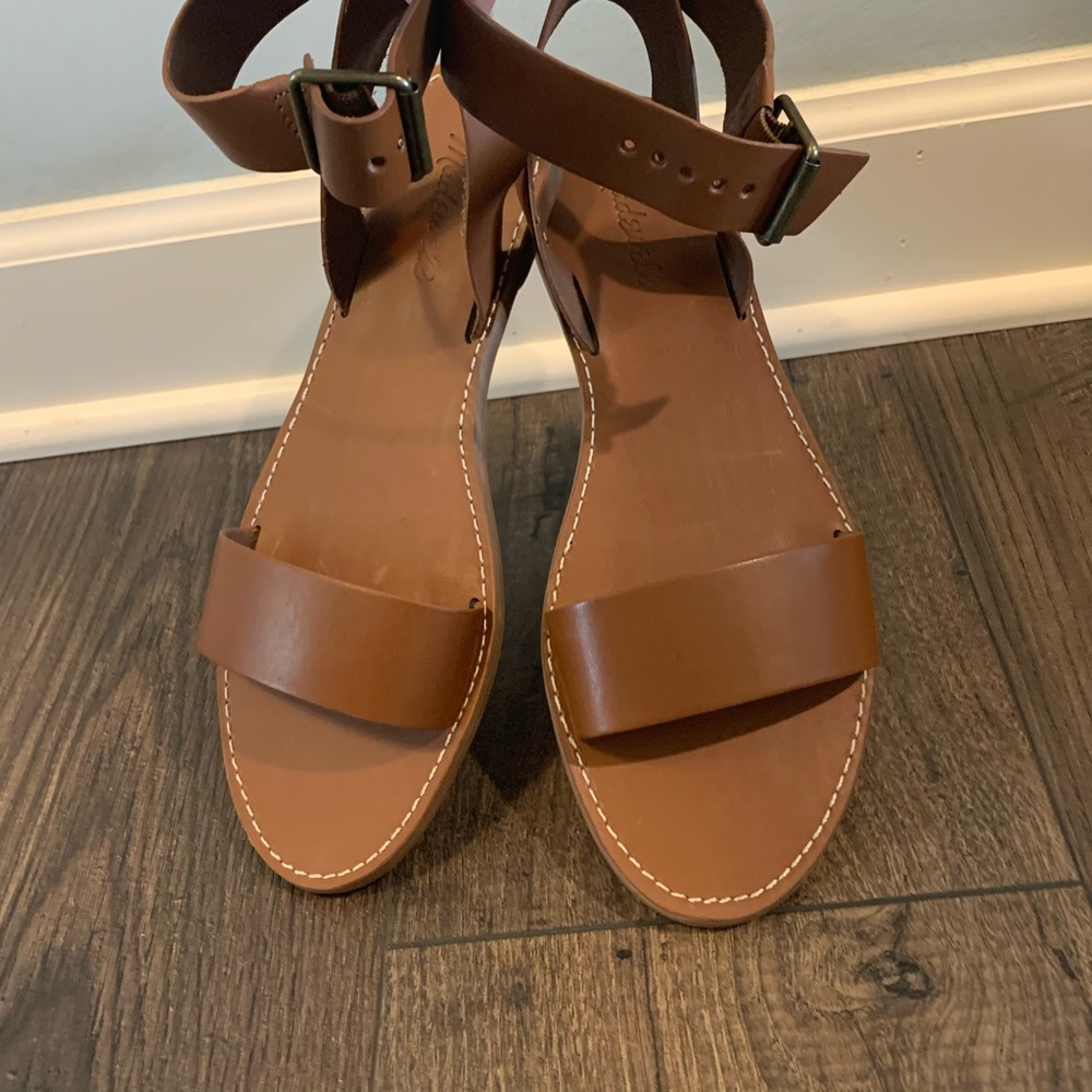 Madewell Leather Boardwalk Ankle Strap Sandal 9.5